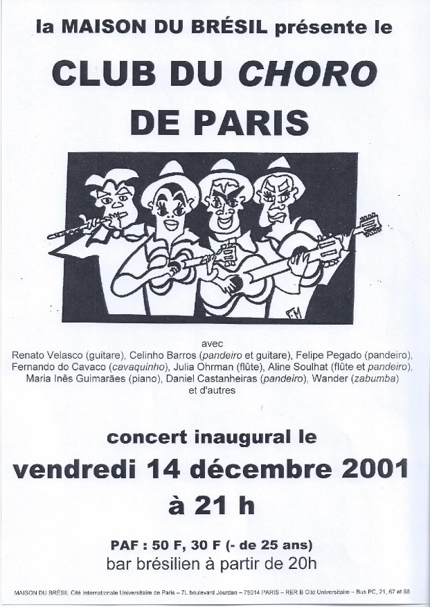Concert inaugural du Club du Choro de Paris